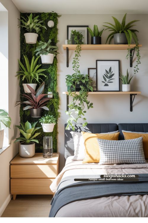 Vertical Gardens and Plant Corners for Small Bedrooms