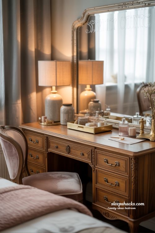 Vintage Bedroom Vanity Ideas Elegant and Cozy Antique Makeup Corner
