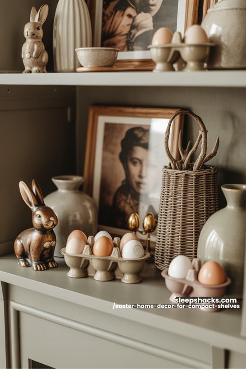 Vintage Easter DIY Accents for Compact Shelves