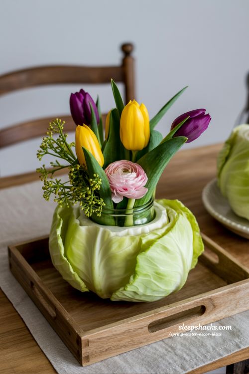 Whimsical Cabbage Centerpiece Ideas for Spring Tables