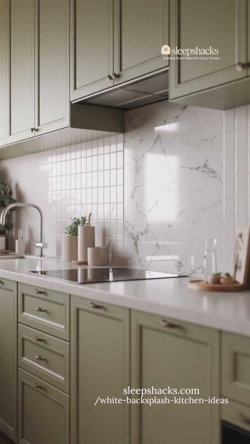 White and Gray Kitchen Backsplash Ideas for Cool Modern Elegance