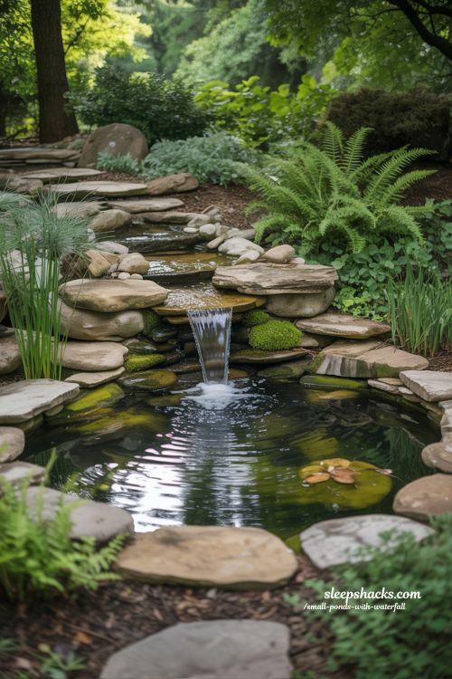 Woodland Dream Style Small Ponds With Waterfall Natural Backyard