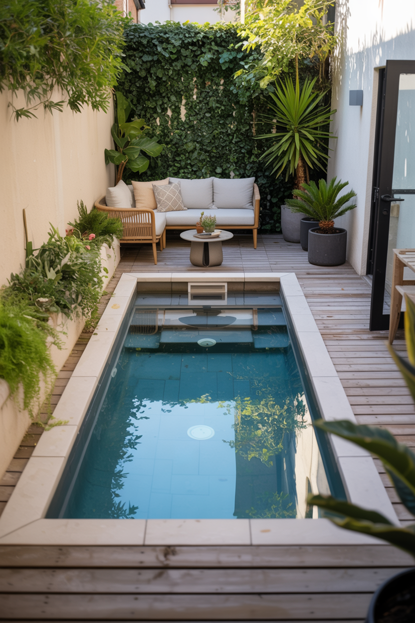 Small Backyard Plunge Pool Ideas for Narrow Spaces
