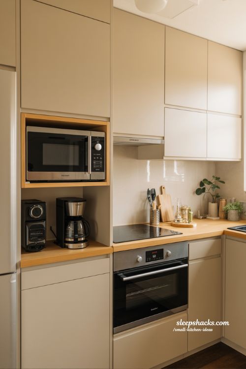 small kitchen ideas integrated appliances for clutter-free counters