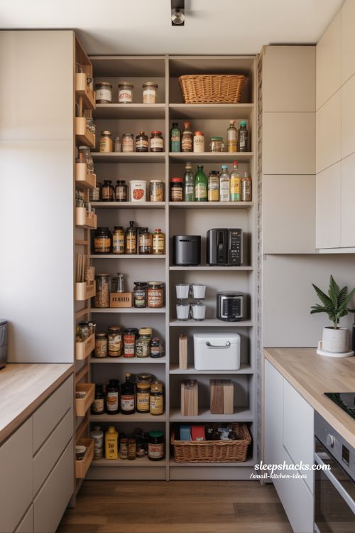 small kitchen ideas vertical pantry for maximum storage