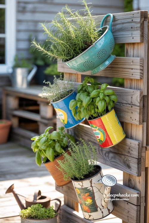 15+ Cheap and Creative Upcycled Herb Garden Outdoor Ideas