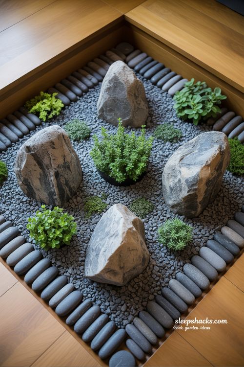 Balanced Small Rock Garden Design for Minimalist Living Spaces