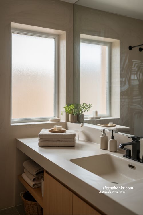 Bathroom Decor Ideas Calm Modern Bathroom Retreat With Soft Natural Touches