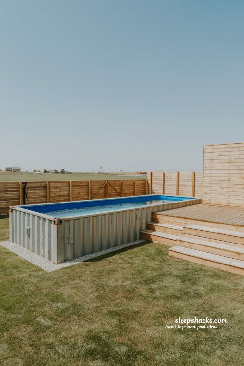 Bold Modern Container Pool Semi Inground Ideas