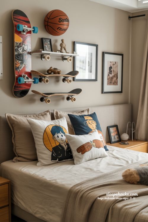 Boys Bedroom Ideas Ages 11 12 with 3D Hobby Displays and Wall Decor