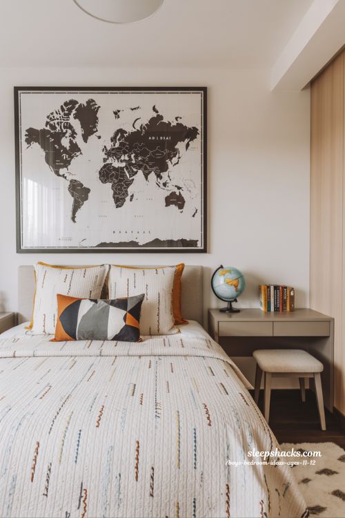 Boys Bedroom Ideas Ages 11 12 with Oversized Art and Fun Patterns