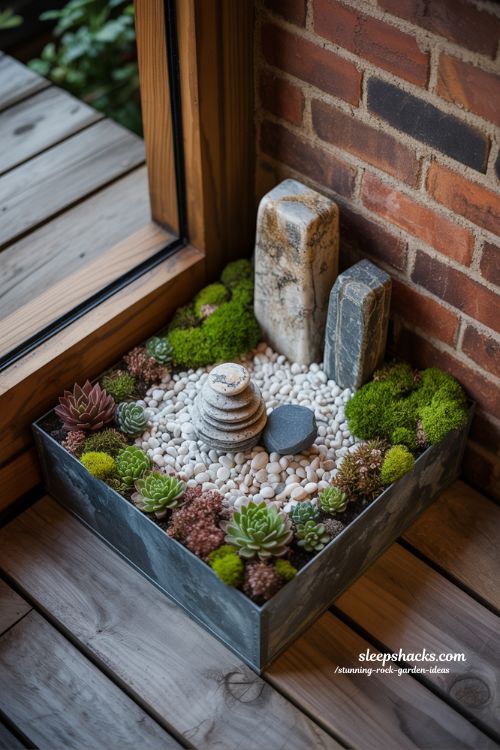 Charming Small Space Rock Garden for Tiny Backyards
