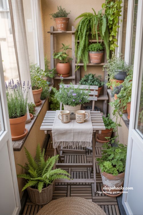 Cottagecore Inspired Urban Balcony Garden Sanctuary
