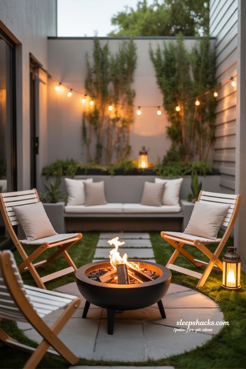 Cozy Backyard Patio Fire Pit Ideas for Small Spaces That Feel Warm and Inviting