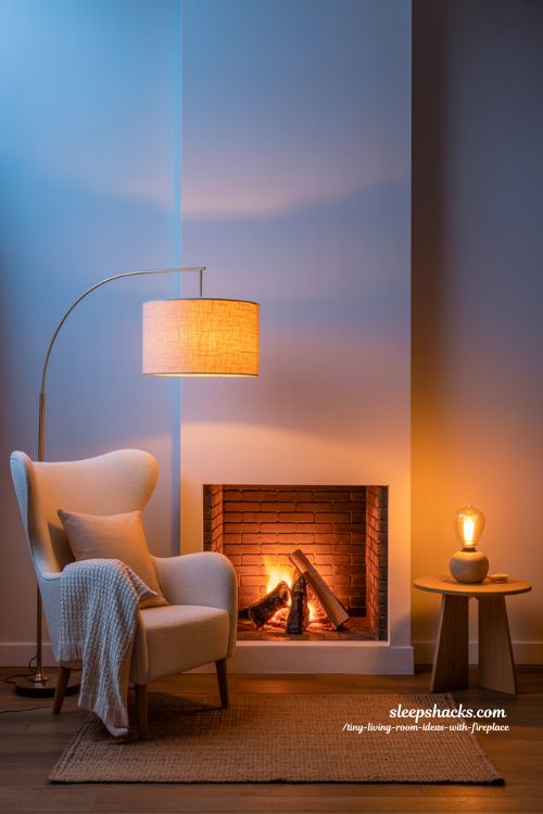 Cozy Layered Warm Lighting Ideas for Small Fireplace Rooms