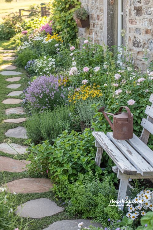 Create a Charming Cottage Herb Garden: Mix Herbs and Flowers