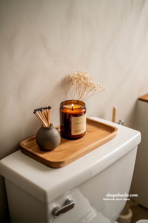 Create a Cozy Bathroom Oasis with Perfect Toilet Tank Candle Decor