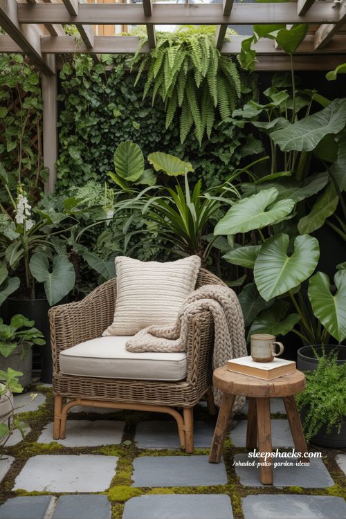 Create a Cozy Compact Seating Nook in Your Shaded Patio Garden
