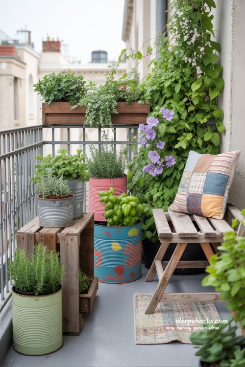 Creative Budget-Friendly Upcycled Planters with Natural Privacy Screen