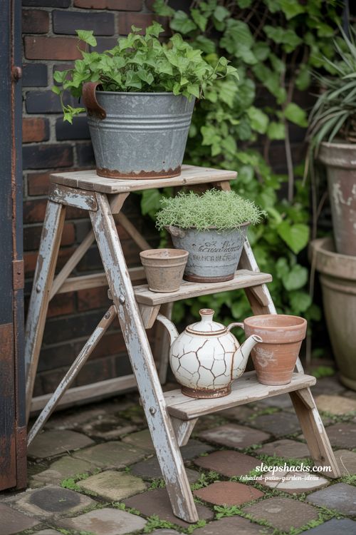 Creative Repurposed Decor Ideas for a Shaded Patio Garden