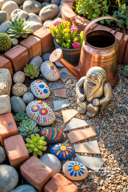 Creative and Personalized DIY Rock Garden with Painted Stones