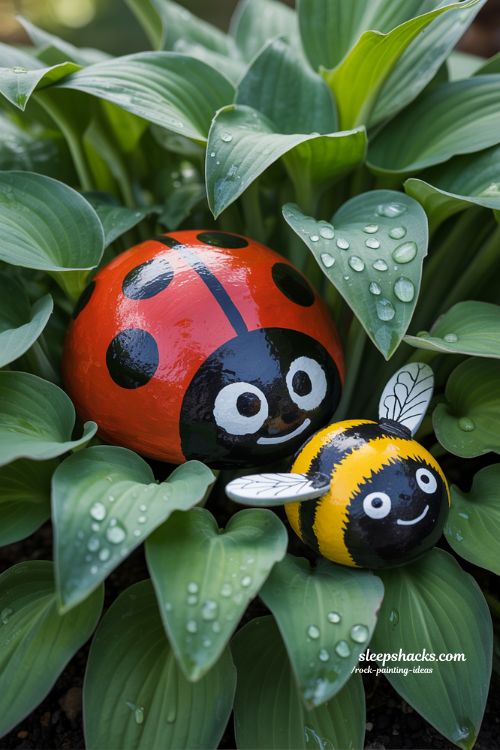 Cute and Easy Bug Rock Painting Ideas for Garden Decor and Simple DIY Crafts