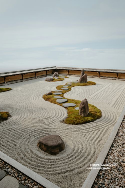 Dry zen garden ideas for small japanese garden spaces with raked gravel stones moss and minimalist layout