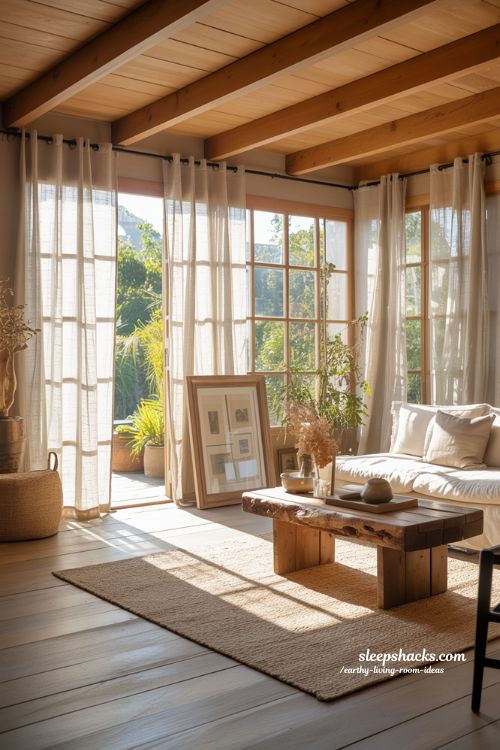 Earthy Living Room Ideas: Brightening Your Space with Beautiful Natural Light