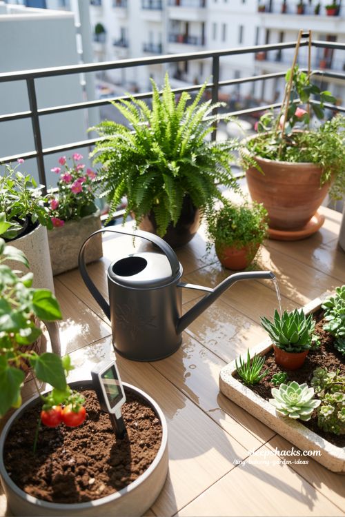 Efficient Watering Routine for a Healthy Small-Scale Balcony Garden