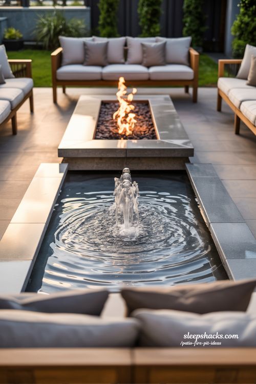 Fire and Water Patio Fire Pit Ideas for a Resort Style Backyard Escape