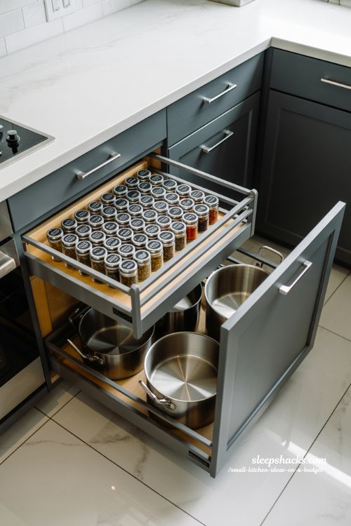 Hidden Kitchen Storage Hacks: Smart Pull-Out Drawers to Eliminate Countertop Clutter