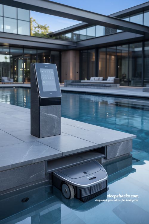 High-Tech Smart Inground Pool with Automated Systems and Integrated Digital Controls