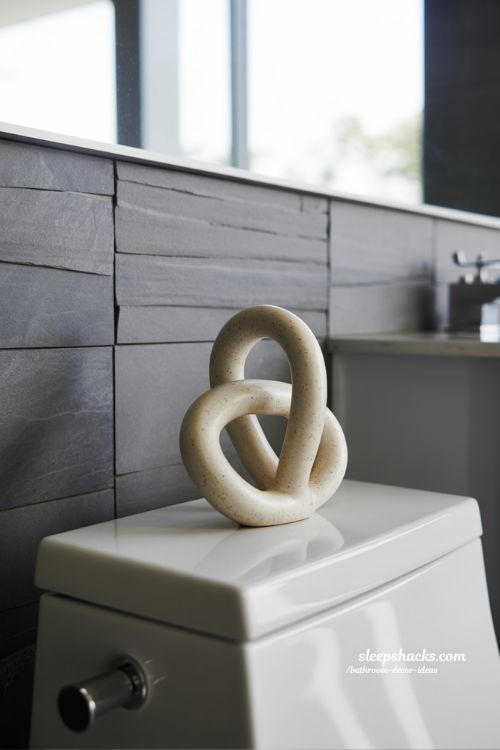 How to Make a Minimalist Statement with Sculptural Toilet Tank Decor