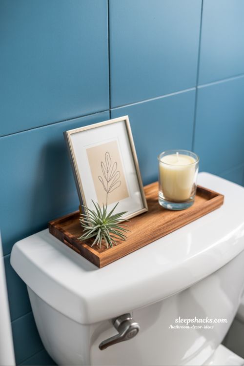 Inject Personality into Your Bathroom with Mini Art Toilet Tank Decor