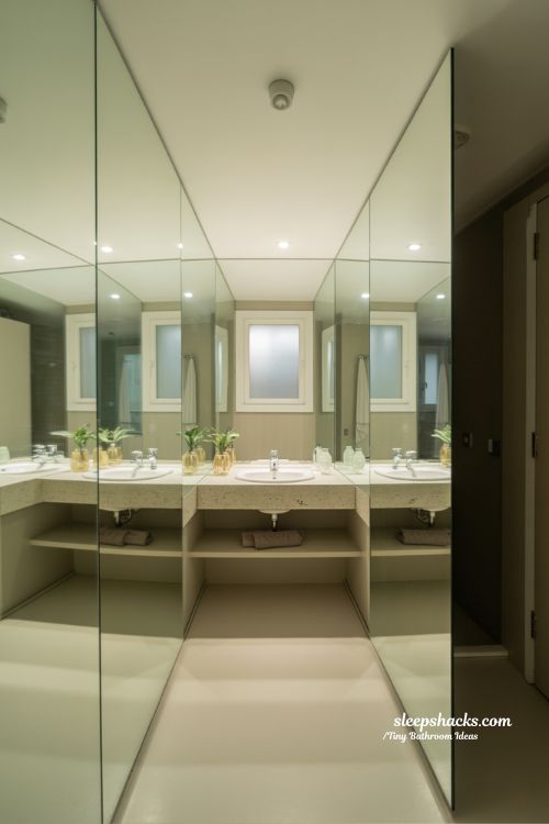 Large Mirror Ideas That Instantly Make Tiny Bathrooms Feel Bigger