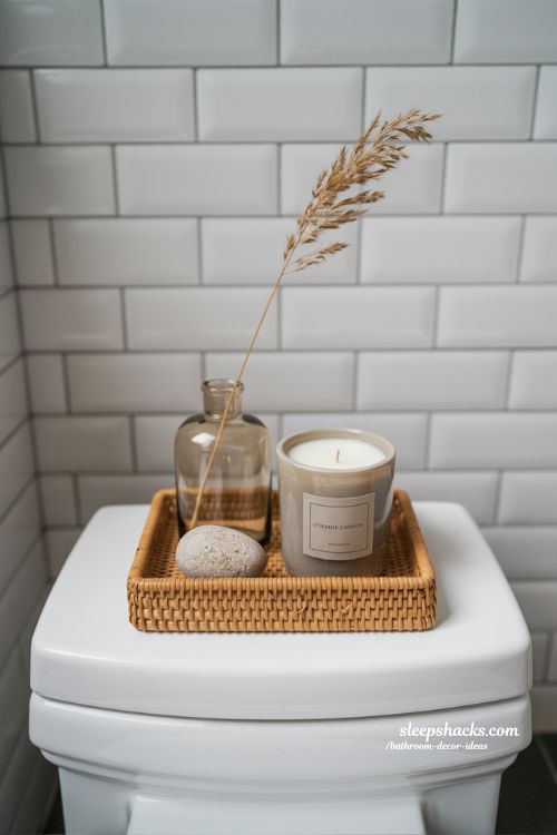 Layered Styling for Depth: Master the Rule of Three on Your Toilet Tank