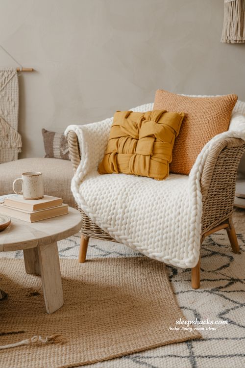 Layered Textures and Cozy Boho Living Room Decor Ideas