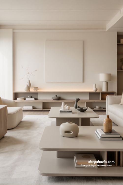 Luxury Living Room Decor Ideas Clean Minimal Space Decluttered Elegant Interior Design