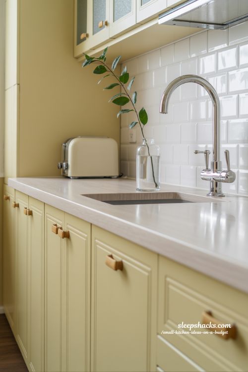 Luxury Small Kitchen Makeover: High-End Style Using Budget-Friendly Paint and Hardware