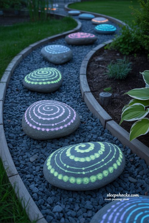 Magical Glow-in-the-Dark Rock Painting Ideas to Illuminate Garden Pathways