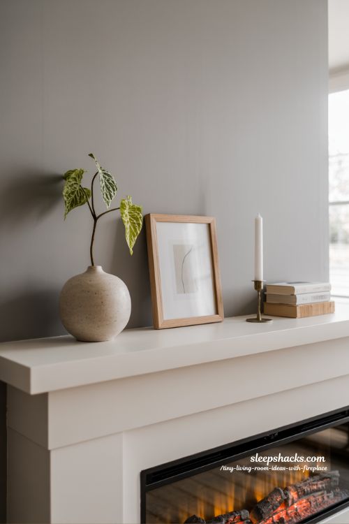 Minimalist Mantel Styling Ideas for Small Living Rooms with a Fireplace