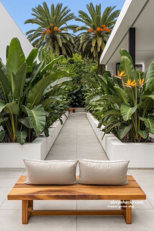 Modern Minimalist Tropical Oasis