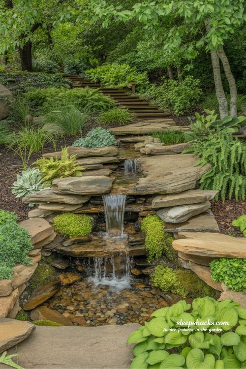 Modern minimalist rectangular reflecting pool in a slate grey courtyard with architectural greenery for a sleek garden design.