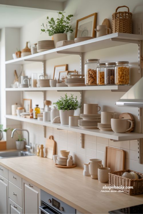 Open Shelf Kitchen Decor Ideas Stylish Display and Storage