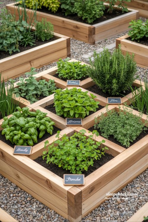 Organize Your Garden: Clean Raised Bed Herb Garden Layouts