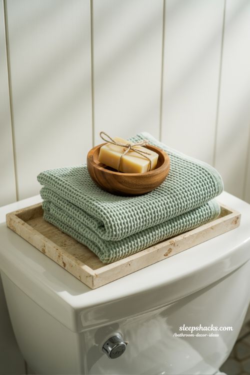 Quick Bathroom Refresh: Styling with Decorative Towels and Textures