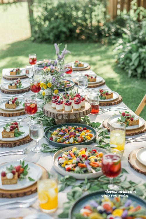 Seasonal Garden Party Wedding Menu Ideas with Floral-Inspired Dishes