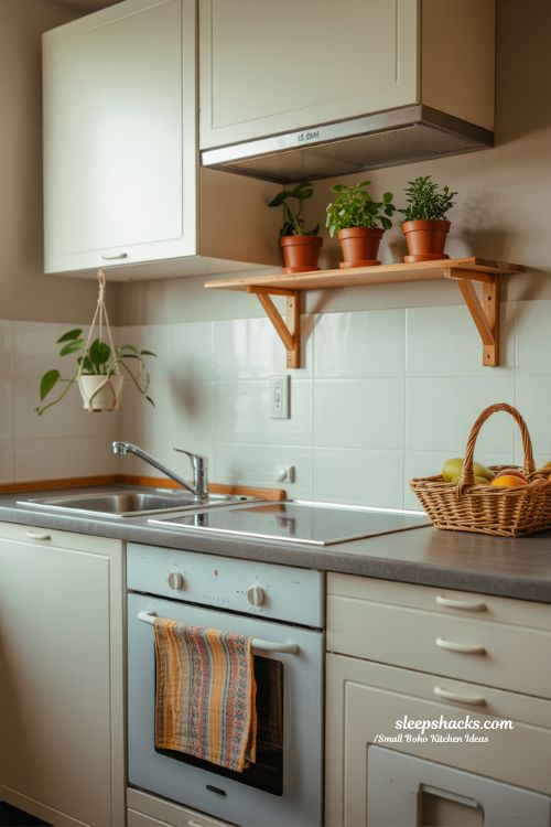 Simple and Achievable Small Boho Kitchen for Beginners