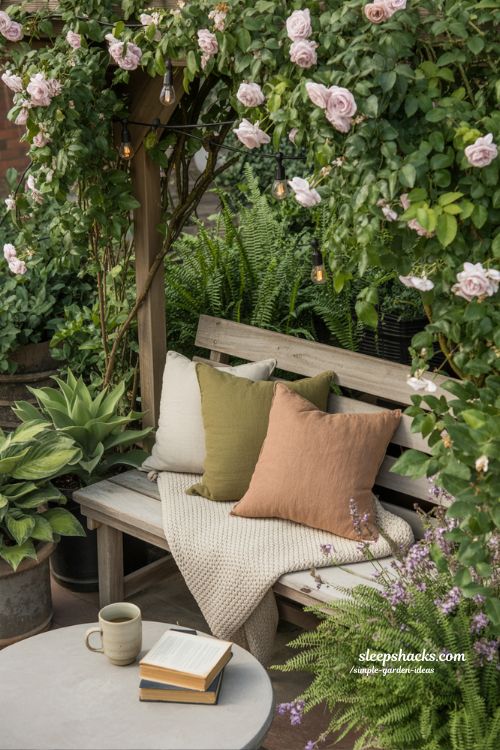 Simple cozy garden seating ideas for a peaceful relaxation spot