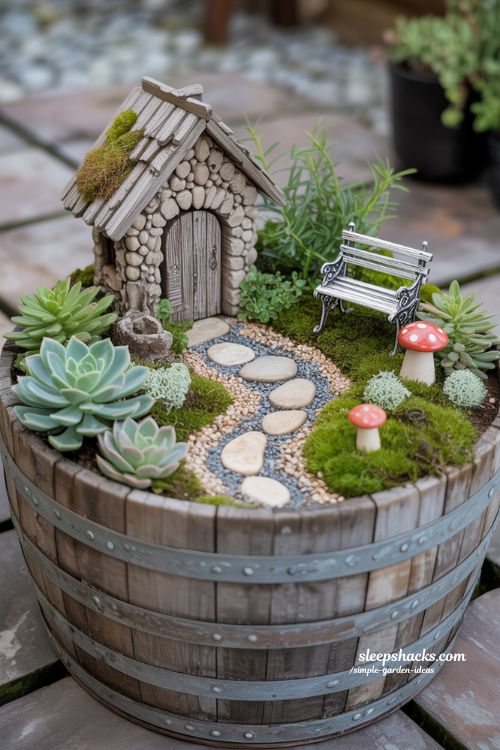 Simple fairy garden ideas for adding a creative and whimsical touch to your patio